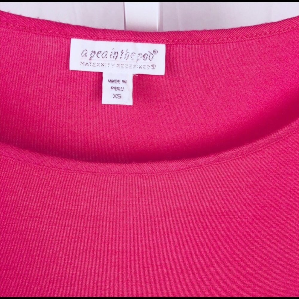 A Pea In the Pod Maternity T-shirt Ruching XS Pink - Picture 5 of 5